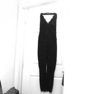 Kardashian kollection black lace jumpsuit
